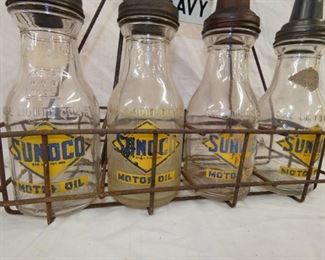 VIEW 3 CLOSE UP SUNOCO OIL BOTTLES