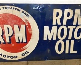 39X20 RPM MOTOR OIL SIGN