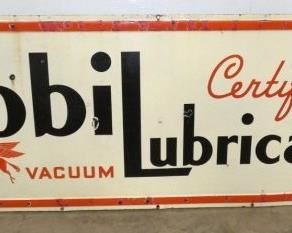 107x36 PORC. 1933 MOBIL LUBRICATION SIGN
