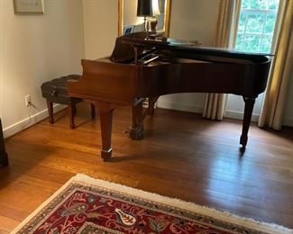 Steinway & Sons Mahogany Baby Grand Piano