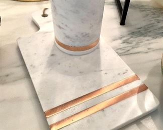 $80.00, marble wine holder and cutting board set in excellent condition and heavy