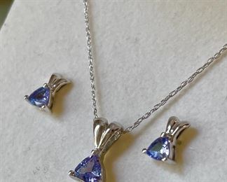 $80, 14K white gold, three piece set