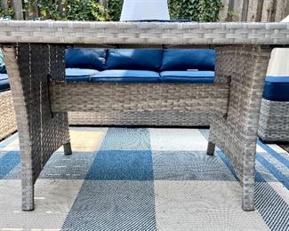 Lower view of outdoor table