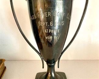 $40, 1915 Bass River Golf Club first place trophy! Vintage Find!!