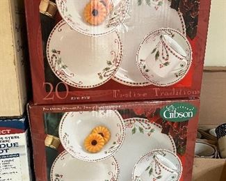 Christmas dish sets - new in box!