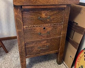 Antique desk drawer unit