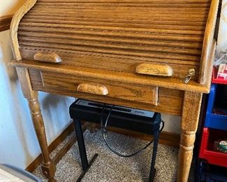 Small oak roll top desk....