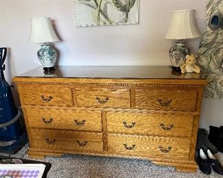 Dresser with glass top