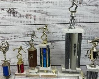 Vintage Sports Trophy Set of Seven