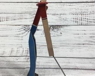 Skinny guy playing golf Figurine Railroad Spikes