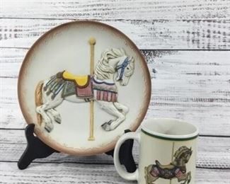 Limited Edition Carousel Collectors Plate and matching mug