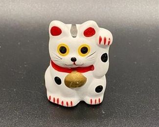 Miniature Lucky Cat Figurine