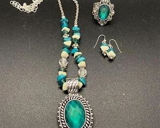 Silvertone Fashion Jewelry 3 Piece Set