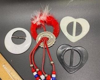 Retro Plastic Belt Scarf Slides