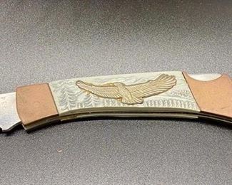 Folding Knife with Eagle on Handle