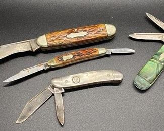 Lot of 4 Vintage Folding Pocket Knives