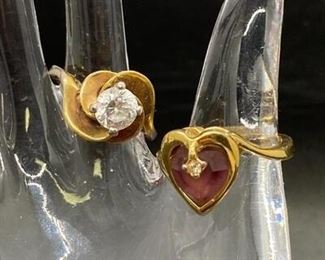 Vintage Gold Plate Fashion Rings