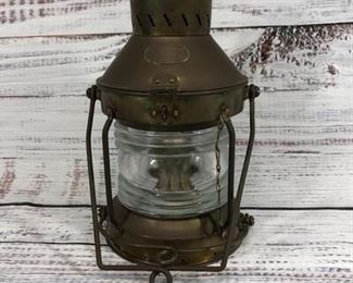 Vintage Antique Brass Nautical Ship Lantern Lamp Light