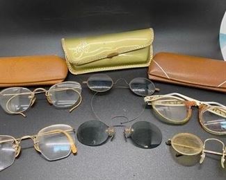 Vintage Antique Eyeglasses for Repair Parts Display