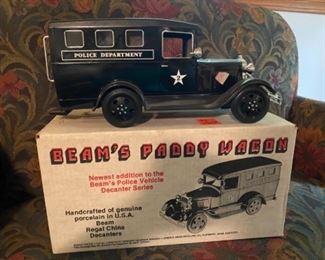 Jim Beam patty wagon Decanter seal unbroken