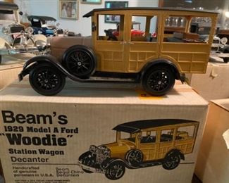 Jim Beam 1928 model a Ford “Woodie” Station Wagon  Decanter seal unbroken