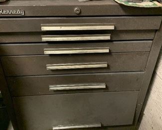 Kennedy Rolling tool cabinet. Not shown, Kennedy tool box