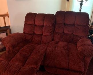 Very nice Burgundy dual recliner loveseat