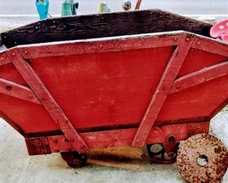 Antique Hand Made Farm/Feed Cart.
Antique Tractor Seat.