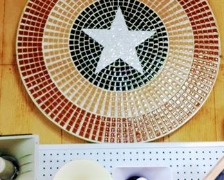 Large MCM Mosaic Tile Star Table Top.