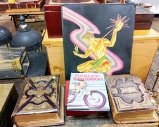 Antique Bibles from 1875 & 1884.
Spirit of Detroit Original Art Work.