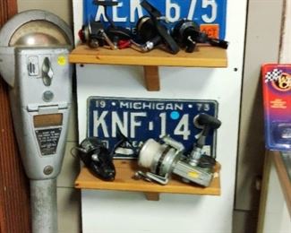 Ant Duncan Parking Meter.
Ant & Vint Fishing Reels.
License Plates.