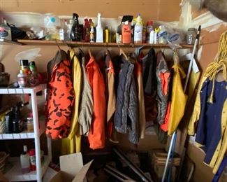Assorted Hunting clothing jackets 