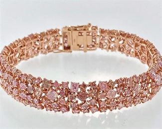 Fancy Pink Diamond Bracelet