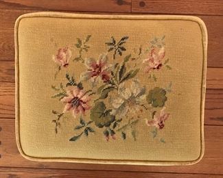 antique foot stool top