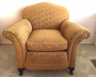 gold wing back chair