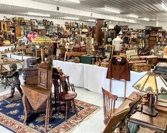 An amazing selection of antiques ranging from primitives to mid-century to Victorian and beyond

