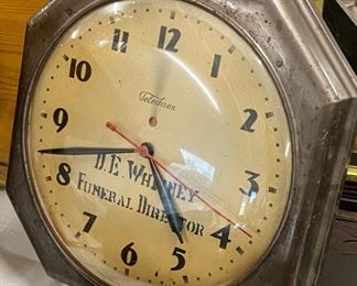 Vintage clock from D. E. Whitney Funeral Director
