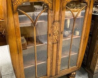 Art deco glass front cabinet
