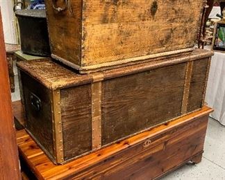 Selection of cedar chest and trunks
