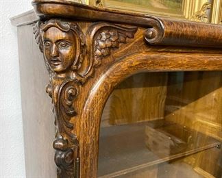 Carved detail of bookcase
