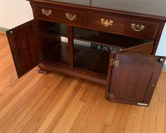 #2	Wood 2 drawer & 2 Door Cabinet w/shelf inside 46x20x32	 $75.00 	
