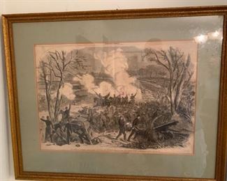 #19	"The Battle of Pittsburgh Landing" from Harpers Weekly 29x23	 $40.00 	
 