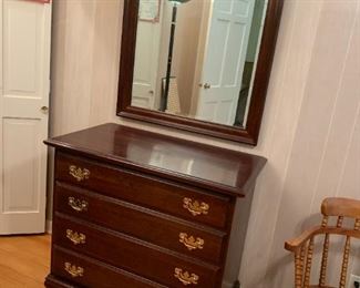 #67	(2) 4 drawer chest of drawers w/mirror  3x21x35  Mirror 33x39   $125 each	 $250.00 	
