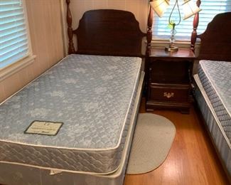 #68	(2) Twin Post headboard w/mattress/Boxsprings    $100 each	 $200.00 	
