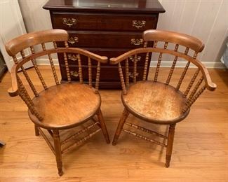 #66	Maple Captains Chair  (2)  Sold as a set as is	 $40.00 	
