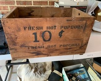 #86	Wooden Box "Fresh Popcorn 10 cents" - 20x12x11	 $30.00 	
