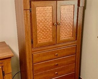 Chest of Drawers with Armoire Shelved Top