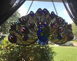 #23	Stained Real Glass Peacock 24x14	 $100.00 		
