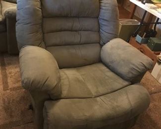 #39	(2) Sage Green Microfiber Recliners   $75 each	 $150.00 		
