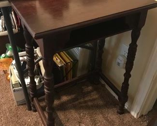 #71	wood side table with shelf 20x12x20	 $65.00 		
